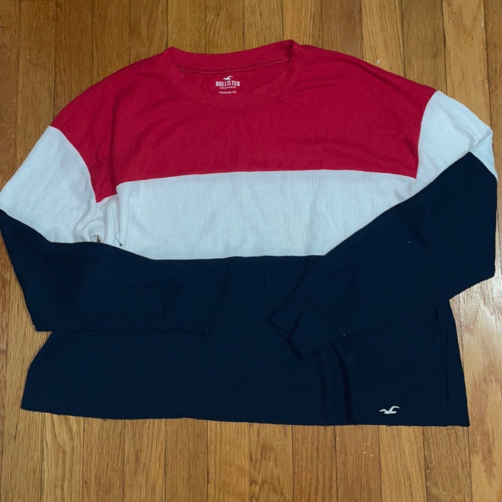 Long Sleeve Waffle-Knit Top